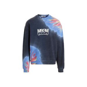 Msgm Men's Logo Print Tie Dye Sweatshirt By Burro Studio